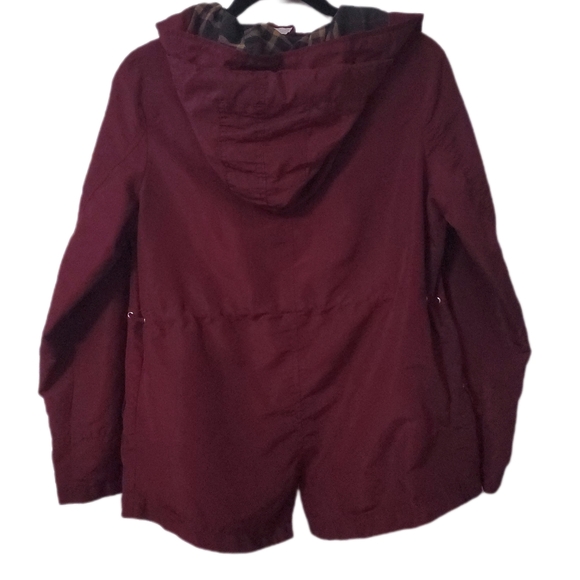 Forever Flower Maroon Hooded Utility Jacket - Picture 4 of 6
